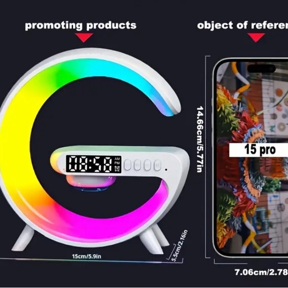 Four-in-one Multi-function USB Charging Atmosphere Light clock - Picture 4 of 6